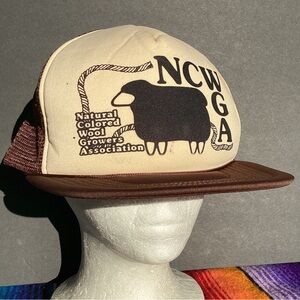 Vintage winner natural colored wool growers association SnapBack Trucker Hat